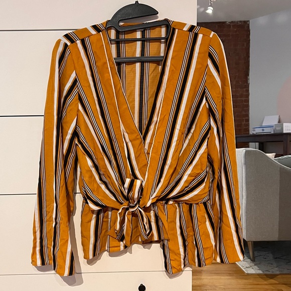 Topshop Tops - Topshop Tie Front Blouse